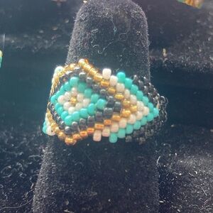 Gorgeous Handbeaded ring from Bali
